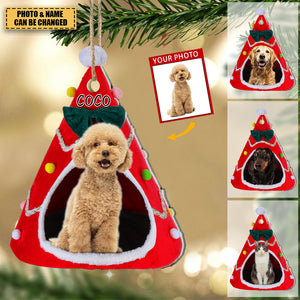 Personalized Acrylic Ornament Gift For Pet Lover Christmas Net Tent House