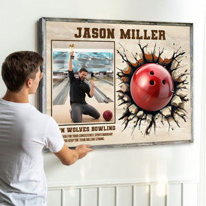 Bowling Player Signature Canvas, Custom Bowling Guest Book Alternative, Bowling Player Gift, Sports Lover Gift, Bowling Gift