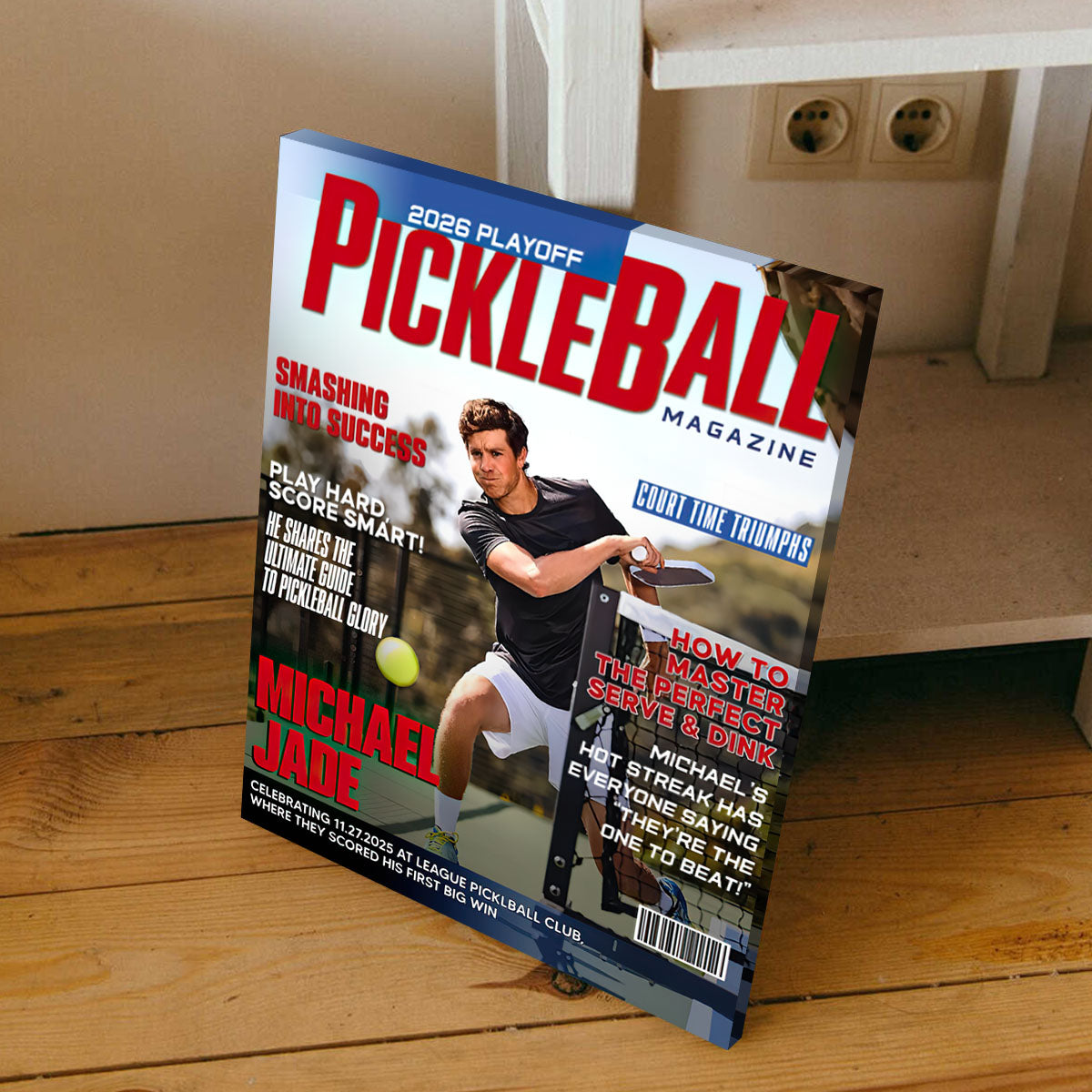 Personalized Pickleball Magazine Cover, Custom Sport Magazine Cover, Pickleball Player Gift, Unique Gifts For Pickleball Player