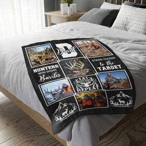 Personalized Deer Hunting Blanket, Hunting Memory Photo Collage, Best Gift For Deer Hunters