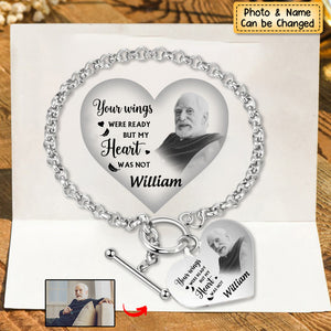 I'm Always With You -Personalized Engraved Heart Bracelet