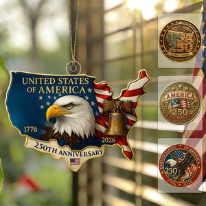 Personalized Acrylic Ornament - 250 Years Anniversary of America 1776–2026 Ornament