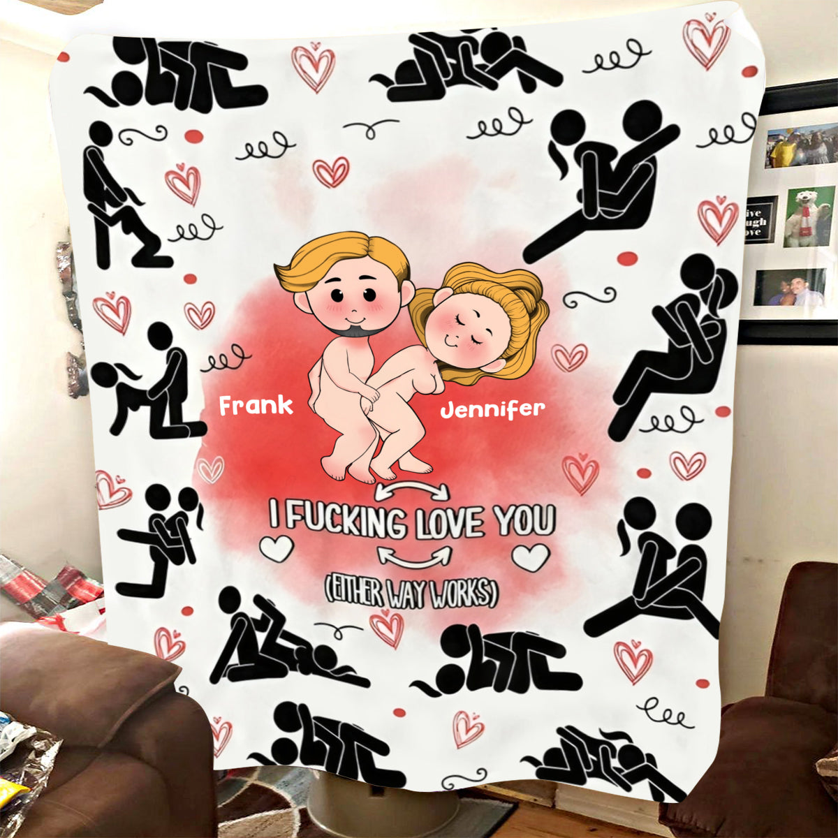 I Love You - Personalized Couple Blanket - Gifts For Couple