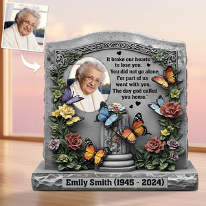 The Day God Called You Home - Personalized Memorial Custom Photo Acrylic Plaque