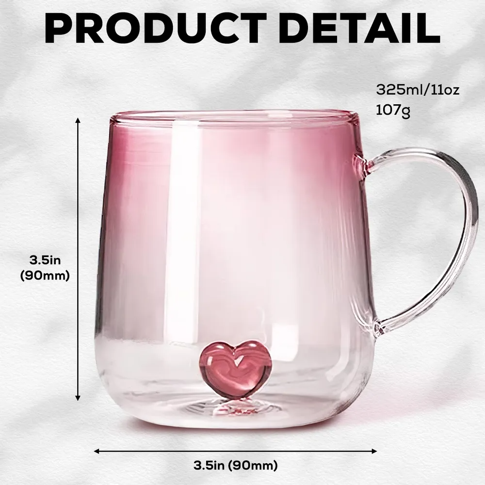 Dog Mom Lovely Cartoon - Personalized Custom Pink Gradient Glass Mug