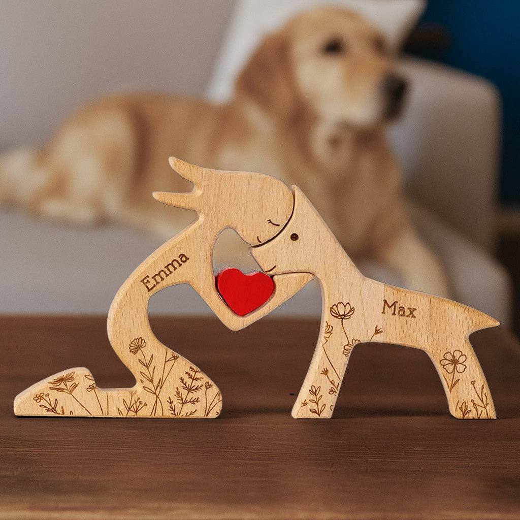 A Girl And Her Dog A Bond That Can't Be Broken - Personalized Custom Wooden Puzzle