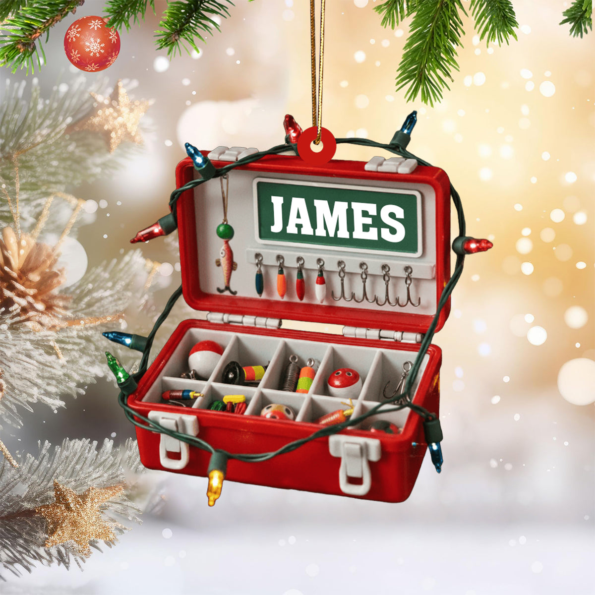 Merry Fishmas - Personalized Acrylic Fishing Ornament