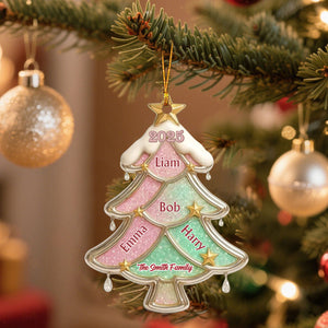 Customized Family Christmas Tree Ornament,Personalized Christmas Gift For Family
