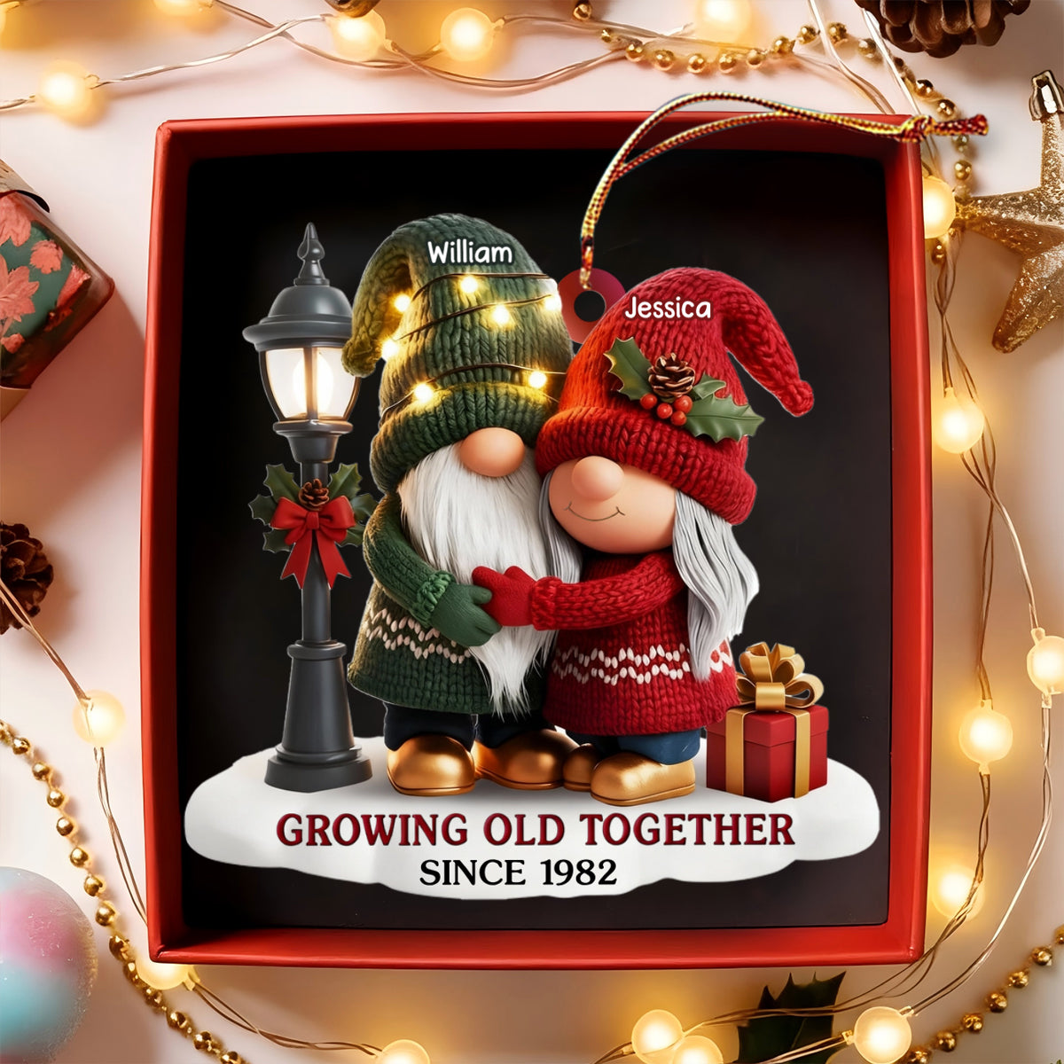 Personalized Anniversary Christmas Ornament Wedding Gifts For Husband And Wife, Him And Her - Our Story Continues