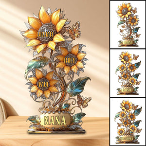 My Sunflower Garden - Personalized Acrylic Plaque Gift For Mom, Grandma