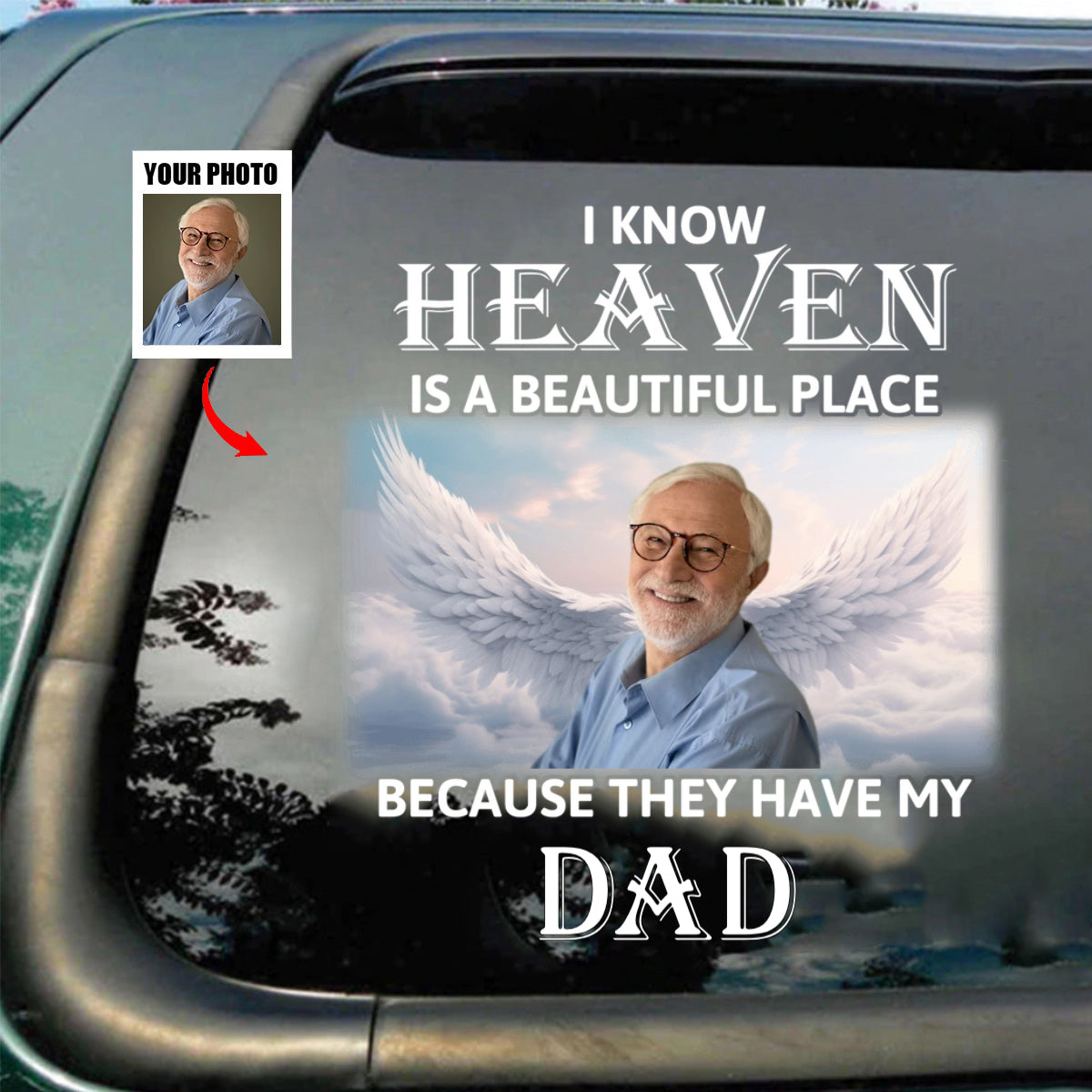 Heaven Is A Beautiful Place - Personalized Decal