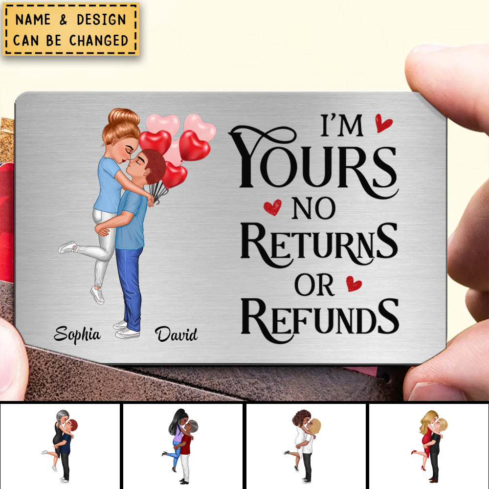 Couple Standing Together Since I Met You Wallet Keepsake Personalized Metal Wallet Card