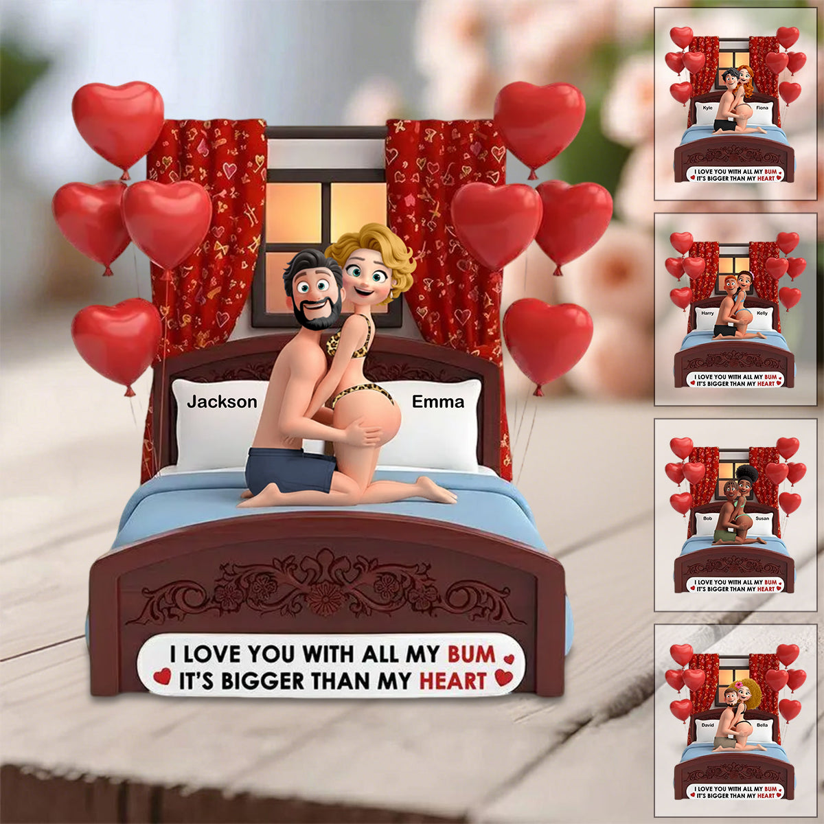 Cheeky Couple Personalized Acrylic Plaque Gifts For Couple