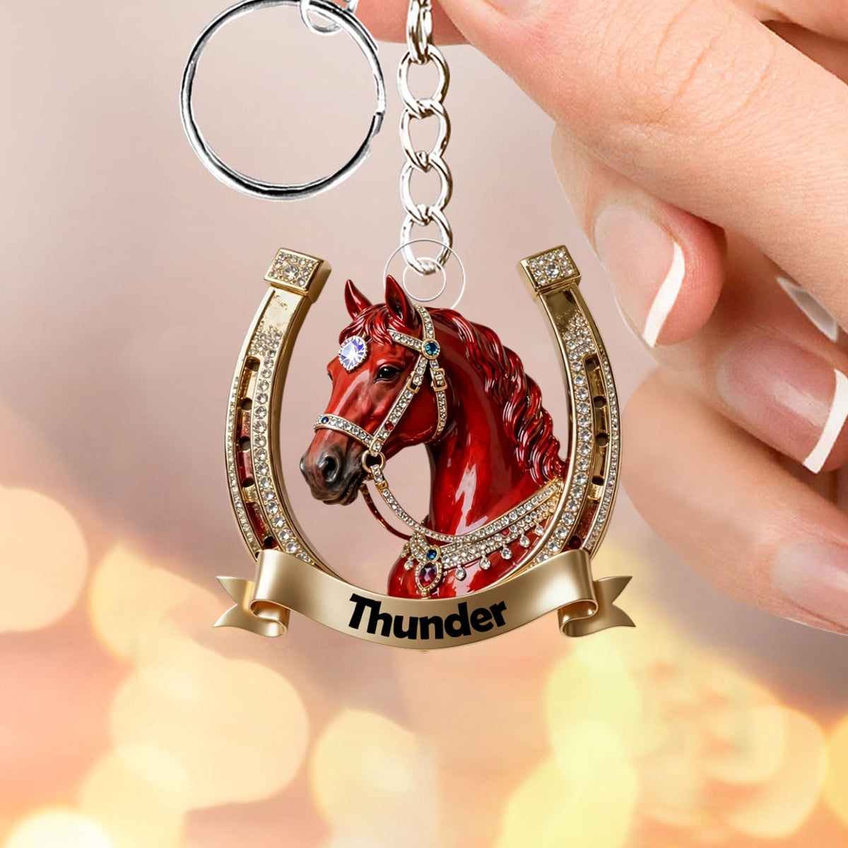 Personalized Horse Acrylic Keychain Gift For Horse Lover