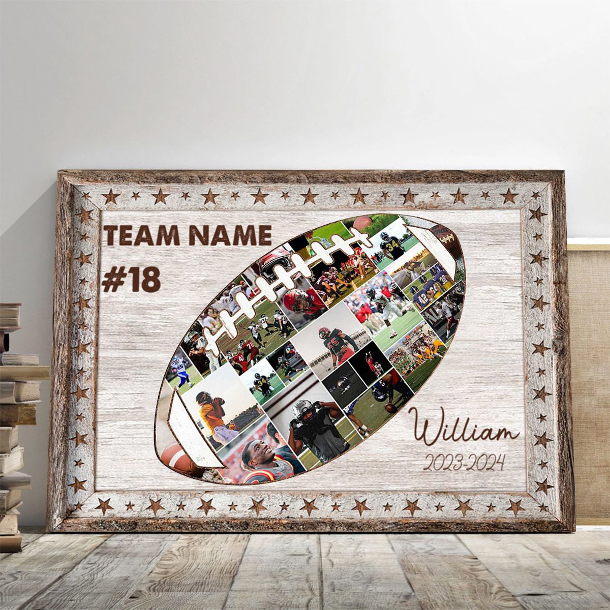 Personalized Football Photo Collage, American Football Gift,team Photo Collage