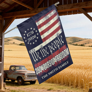 Personalized 250 Years Of Freedom Garden Flag America 250th Anniversary