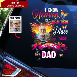 Personalized My Mom/Dad In Heaven Decal
