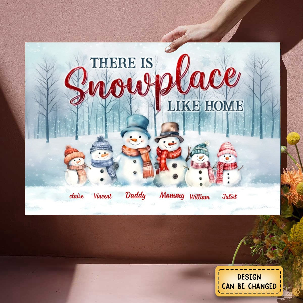 Personalized Family There's Snowplace Like Home Poster