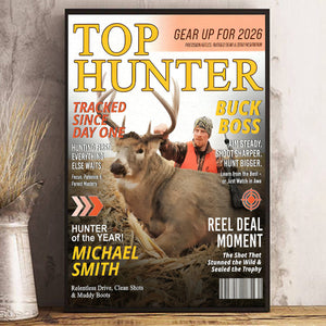 Custom Hunting Magazine Cover, Personalized Hunting Gifts for Men, Deer Hunting Gifts for Him, Hunting Dad Gift, Funny Hunter Gift for Outdoorsman