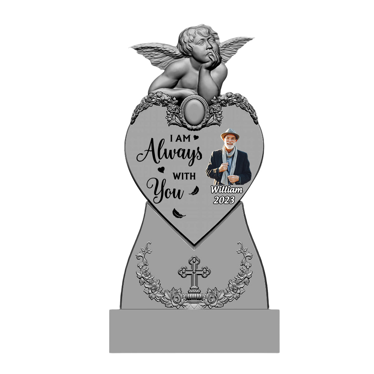 I'm Always With You -Personalized Memorial Angel Acrylic Plaque