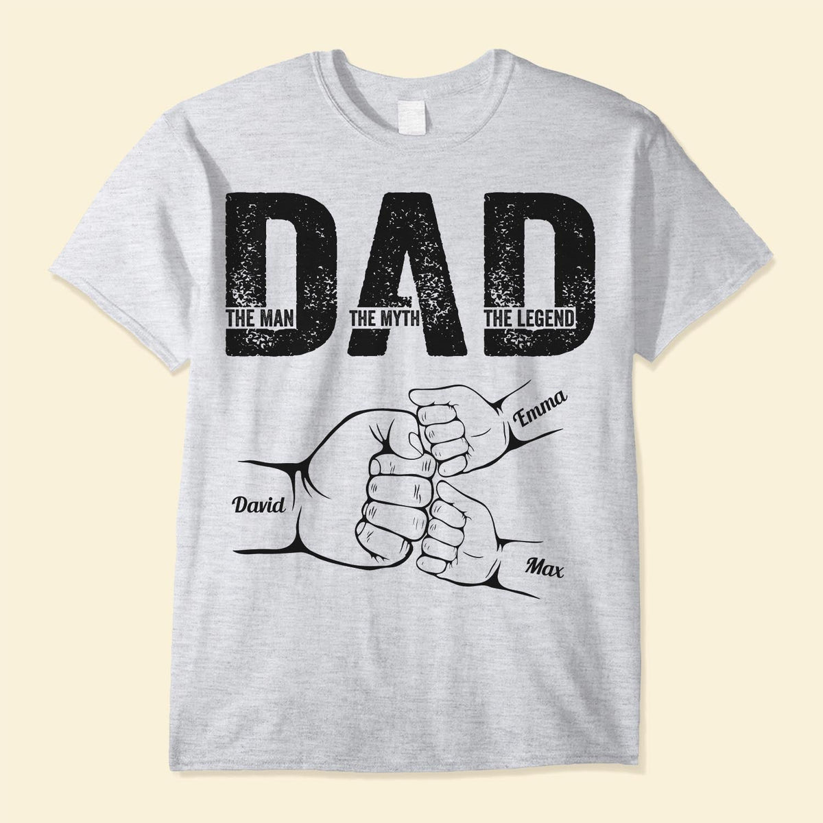 Dad The Man The Myth The Legend - Personalized T shirt Gift For Father, Grandpa