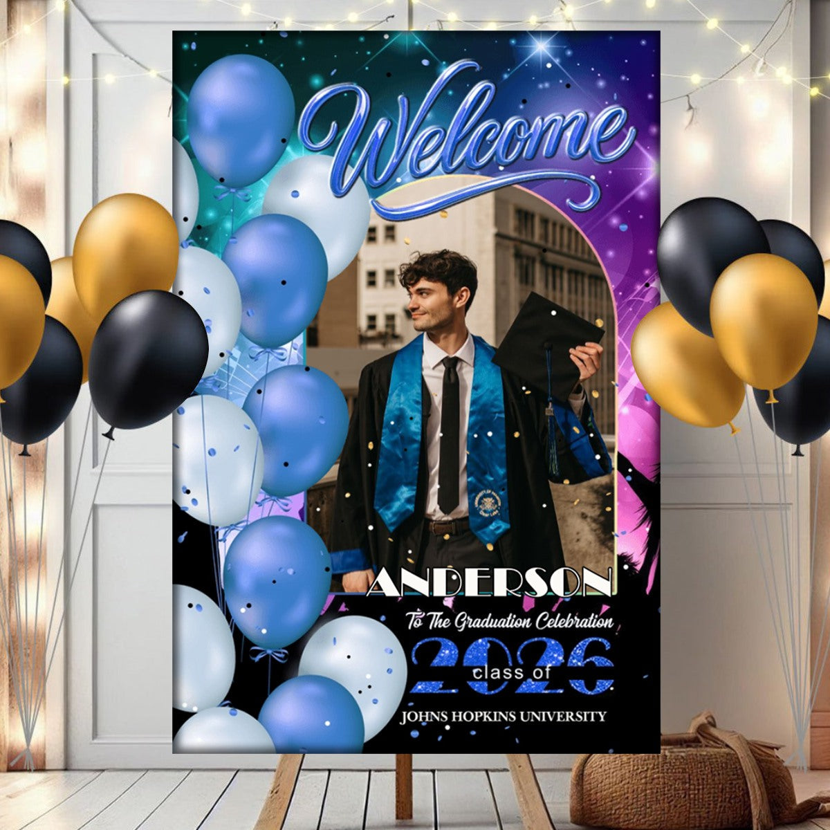 Welcome To Graduation Celebration Custom Party Welcome Sign - Personalized Graduation Decoration - Graduation Sign