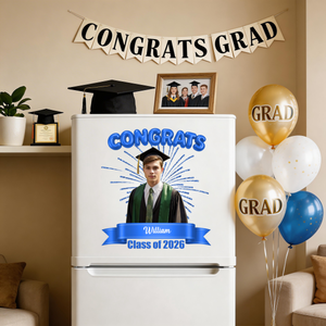 Custom Photo Class Of 2026 Graduation Personalized Decal Sticker