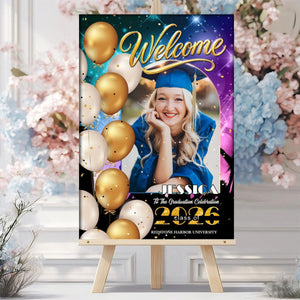 Welcome To Graduation Celebration Custom Party Welcome Sign - Personalized Graduation Decoration - Graduation Sign