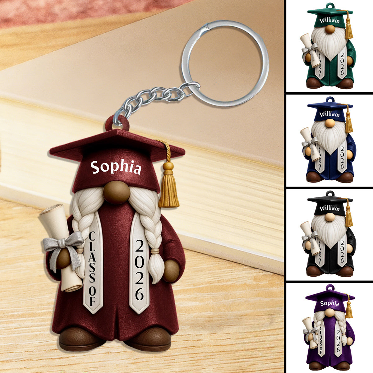 Celebrate Academic Achievements - Class Of 2026 Personalized Acrylic Keychain