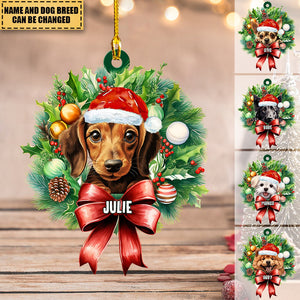 Personalized Christmas Gift For Dog Lovers Acrylic Ornament