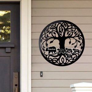 Personalized Mama Bear Tree Of Life Metal Sign Mother's Day Gift