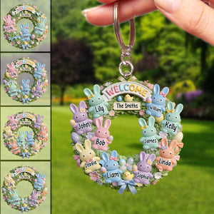 Easter Family - Personalized Family Custom Acrylic Keychain