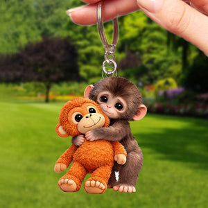 Punch The Abandoned Baby Monkey, Punch Support Keychain