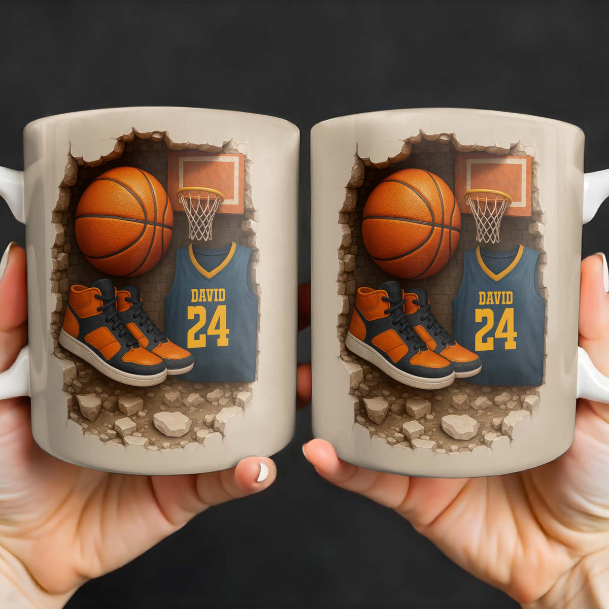 Sneakers And Jersey, Personalized Custom Coffee Mug, Gift For Basketball Players