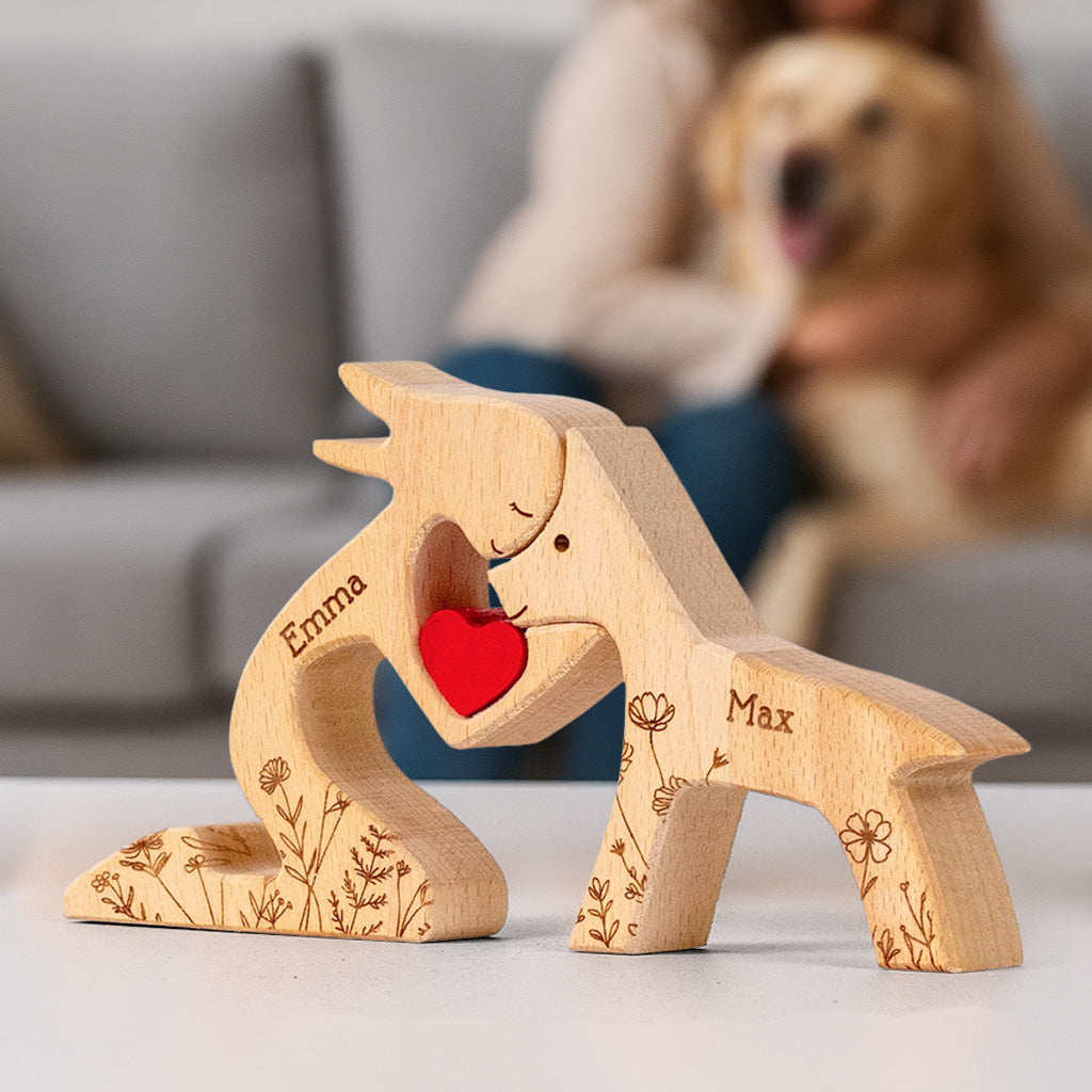 A Girl And Her Dog A Bond That Can't Be Broken - Personalized Custom Wooden Puzzle