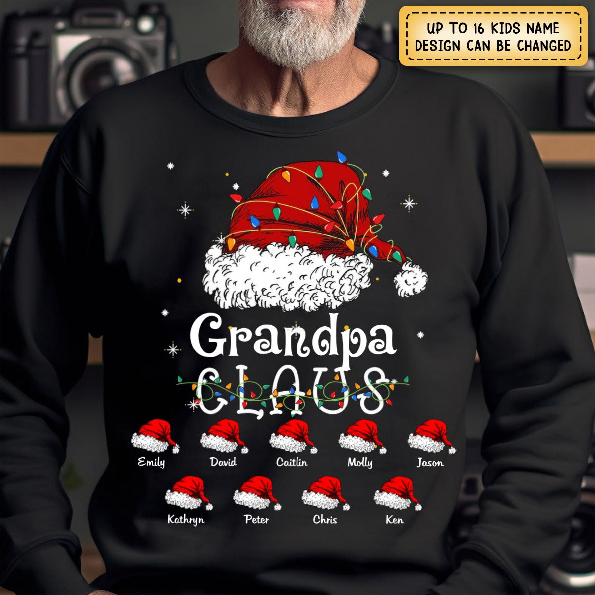 Up to 16 Kids - Claus Funny Family Christmas - Personalized Sweatshirt