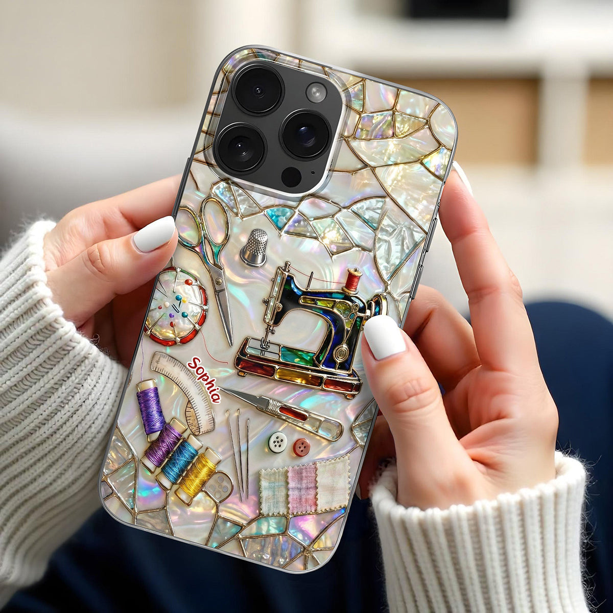 Celebrate Your Creativity Personalized Clear Phone Case, Gift For Craft Enthusiasts