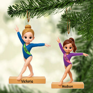 Gymnastic Girl - Personalized Acrylic Ornament - Christmas Gift For Daughter Granddaughter