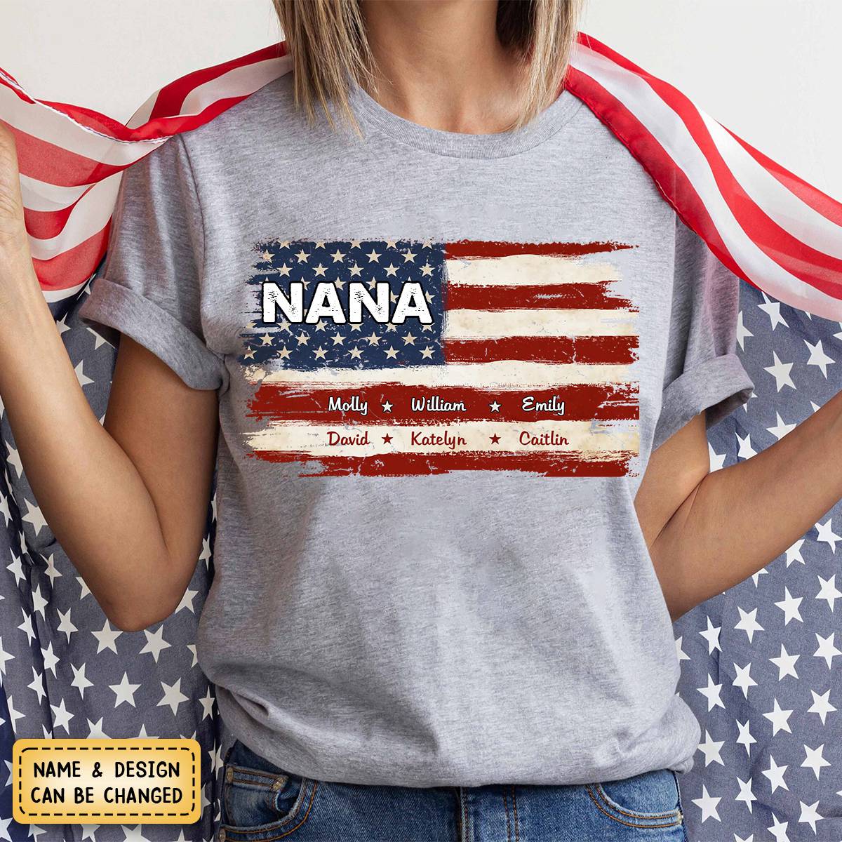 Proud To Be American - Family Personalized Pure Cotton T-Shirt