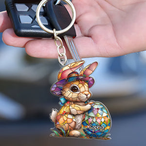 Personalized Gifts For Easter's Day Keychain Rabbit Eggs