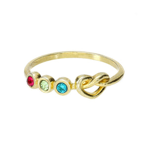 Ties of The Heart Personalized Birthstone Ring