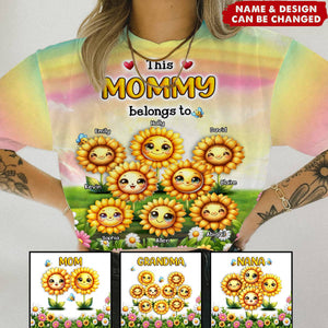 Personalized Gift For Grandma This Sunflowers Belongs To T-shirt