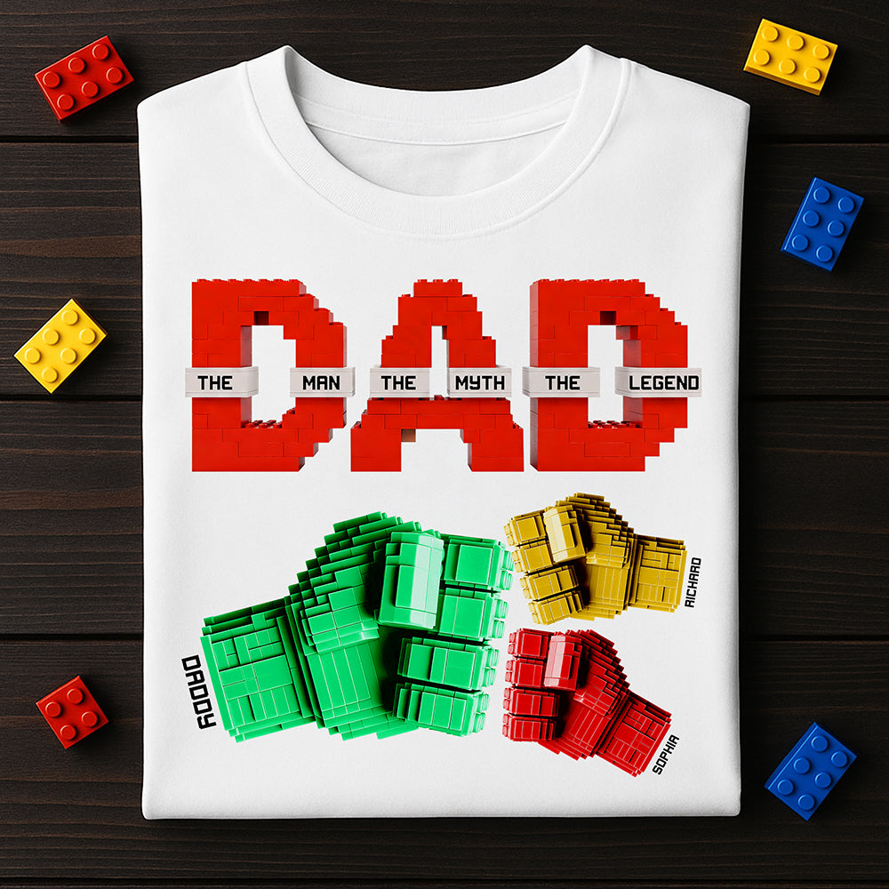 Powerful Punch Dad - Personalized T Shirt Gifts For Dad