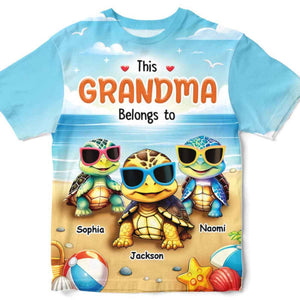 Personalized This Grandma Belongs To Kids Turtle Beach T-shirt