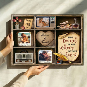 I Have Found The One – Personalized Memory Shelf Canvas Valentine’s Day Gift for Couples