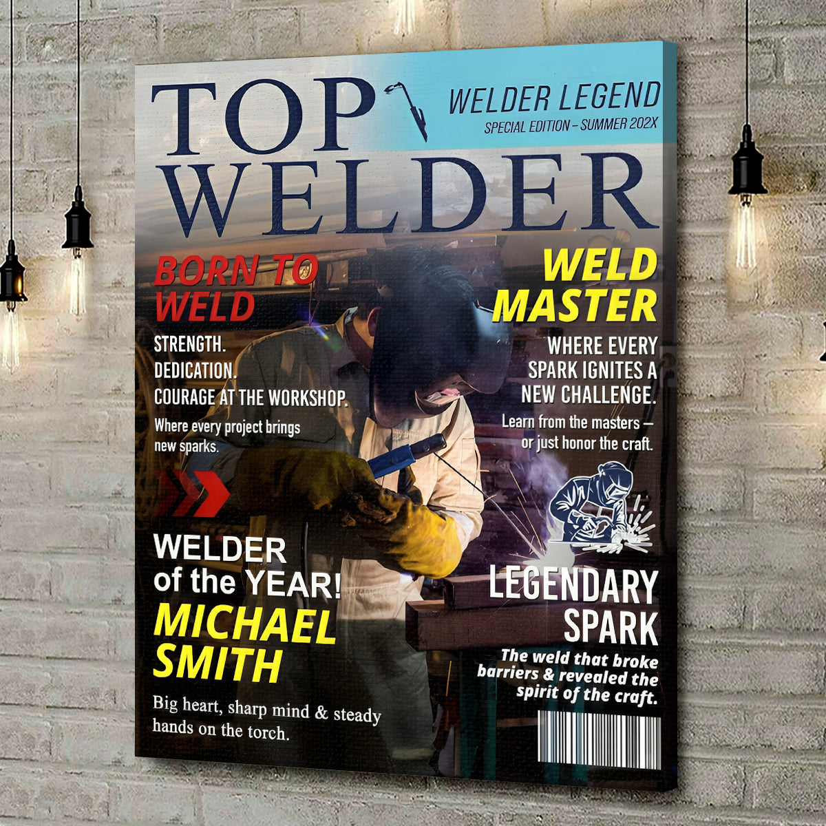 Personalized Welder Magazine Cover, Custom Welding Gift, Welder Dad Gift, Personalized Gift for Welders