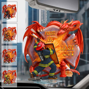 Firefighting With Fire - Personalized Acrylic Ornament Gifts For Firefighter