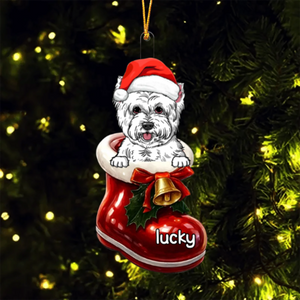 Here In Your Shoes - Personalized Dog Acrylic Ornament