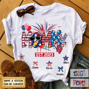 Personalized Mimi Est Art Independence Day Pure Cotton T-Shirt