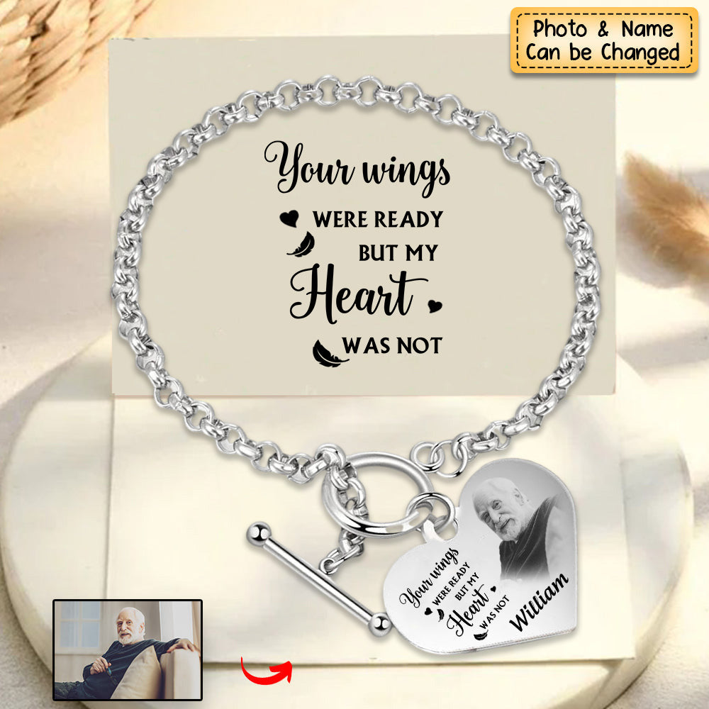 I'm Always With You -Personalized Engraved Heart Bracelet